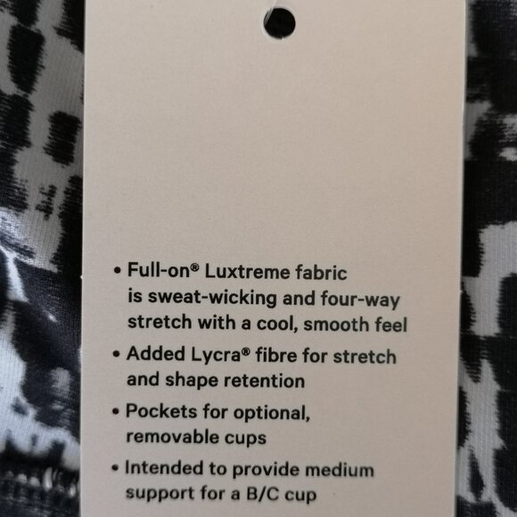 NWT LULULEMON UGIG Black Grey Luxtreme Fabric B/C Cup All Sport Energy Bra 6 - Picture 7 of 7
